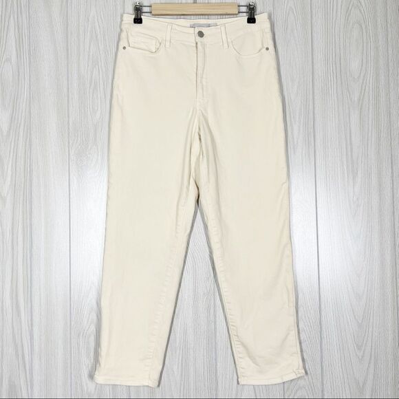 Athleta | Pale Yellow Sculptek Flex Straight Leg Ankle Jean Size 10 - Picture 2 of 11